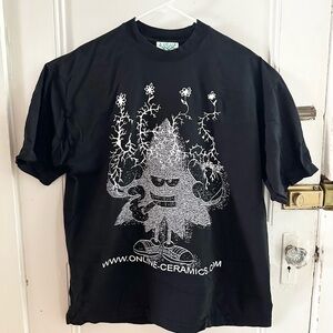 Online Ceramics, 100 Gecs Pot Leaf - Lrg Black Tee